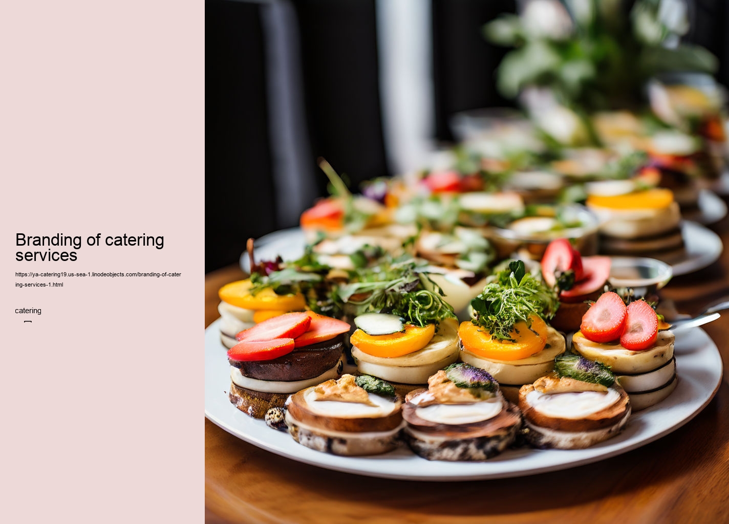 Branding of catering services